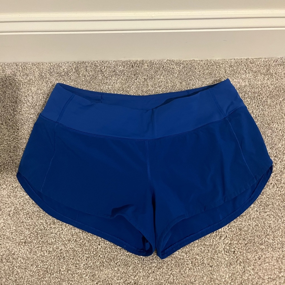 Lululemon, Speed Up Low-Rise Lined Short 2.5", Size 6, Blue